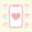 Avatar conceptual de Marta Ruiz: smartphone con corazón y apps en estilo flat pastel, rosa y menta