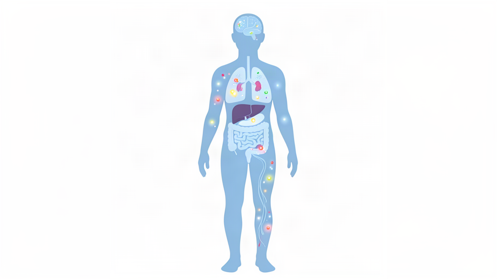 Localizaciones de microplásticos en el cuerpo humano: cerebro, pulmones, hígado, riñones, intestino, placenta, testículos y sangre